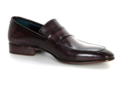 Paul Parkman Men's Loafer Black & Gray Hand-Painted Leather Upper With Leather Sole - Dudes Boutique