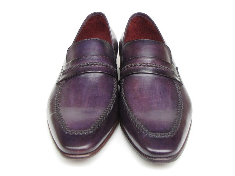 Paul Parkman Purple Loafers Handmade Slip-On Shoes - Dudes Boutique