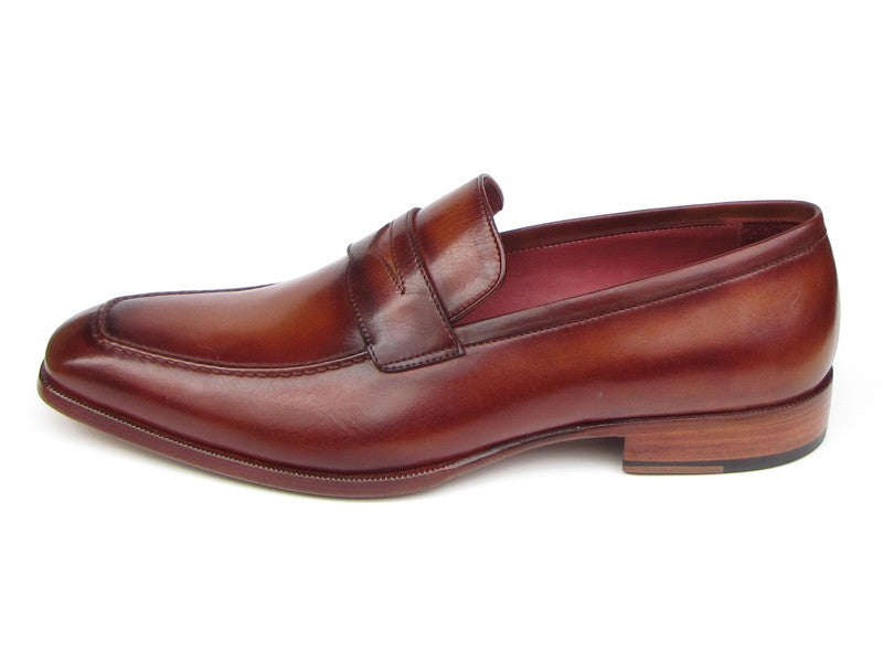 Paul Parkman Tobacco & Bordeaux Hand Painted Penny Loafer - Dudes Boutique