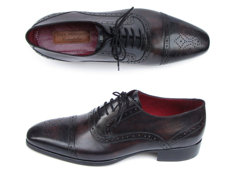 Paul Parkman Captoe Bronze & Black Oxfords - Dudes Boutique