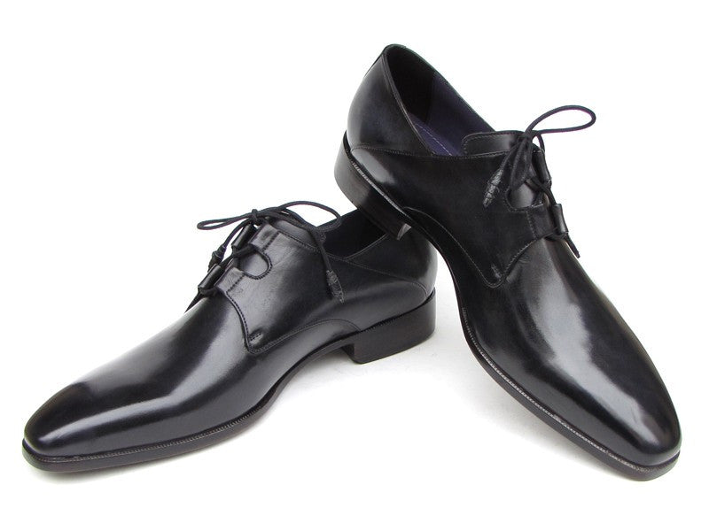 Paul Parkman Ghillie Lacing Plain Toe Black Shoes - Dudes Boutique