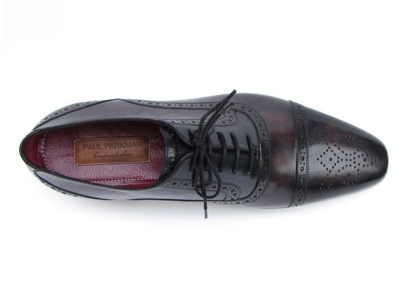 Paul Parkman Captoe Bronze & Black Oxfords - Dudes Boutique