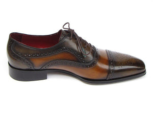 Paul Parkman Camel & Olive Captoe Oxfords - Dudes Boutique