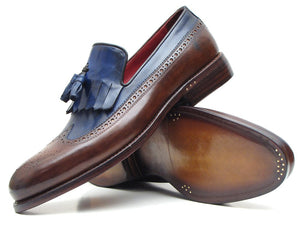 Paul Parkman Dark Brown & Navy KilTie Tassel Loafer - Dudes Boutique