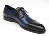 Paul Parkman Parliament Blue Derby Shoes Leather Upper And Leather Sole - Dudes Boutique