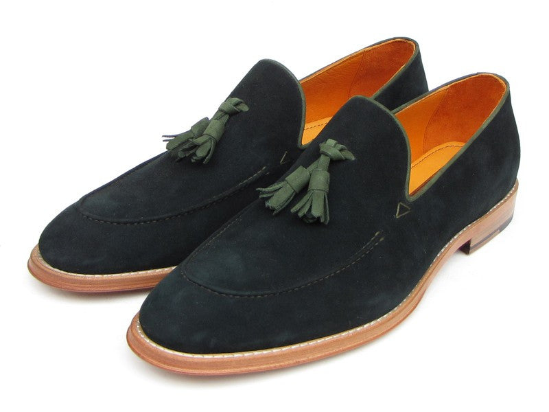 Paul Parkman Men's Tassel Loafer Suede Shoes [ Tobacco , Green, Or Brown ] - Dudes Boutique