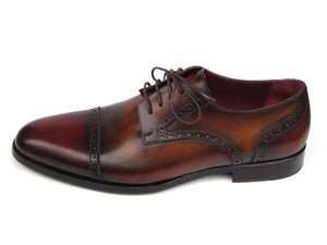 Paul Parkman Men's Bordeaux / Tobacco Derby Shoes Leather Upper And Leather Sole - Dudes Boutique