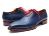 Paul Parkman Hand- Painted Navy Blue Goodyear Welted Wholecut Oxfords - Dudes Boutique