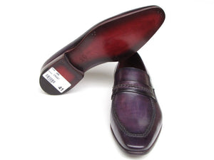 Paul Parkman Purple Loafers Handmade Slip-On Shoes - Dudes Boutique