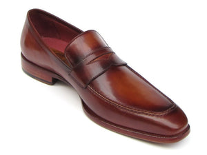 Paul Parkman Tobacco & Bordeaux Hand Painted Penny Loafer - Dudes Boutique