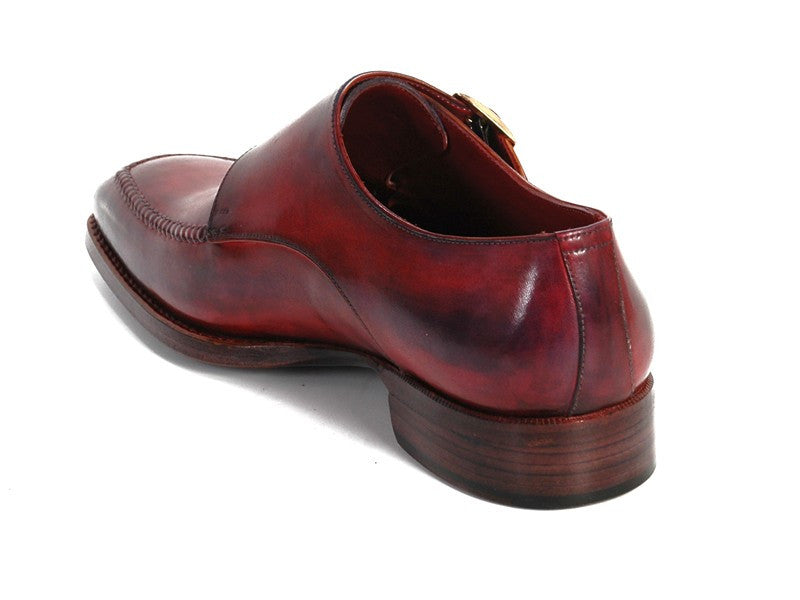 Paul Parkman Men's Double Monkstrap Shoes Black & Bordeaux - Dudes Boutique