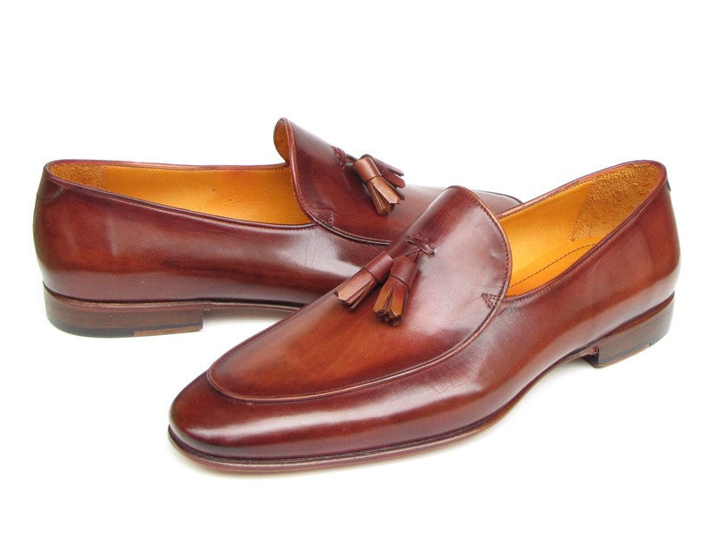 Paul Parkman Tassel Brown Hand Painted Leather Loafer - Dudes Boutique