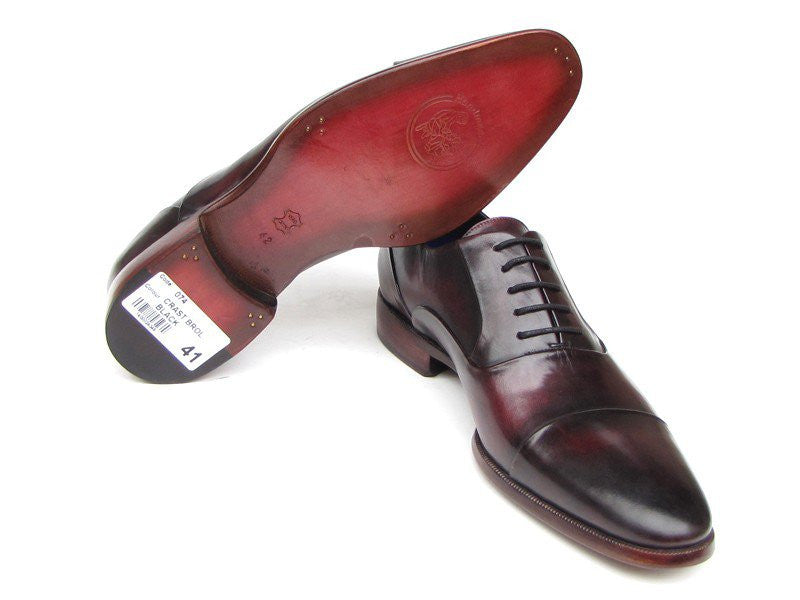 Paul Parkman Captoe Oxfords Black Purple Shoes - Dudes Boutique