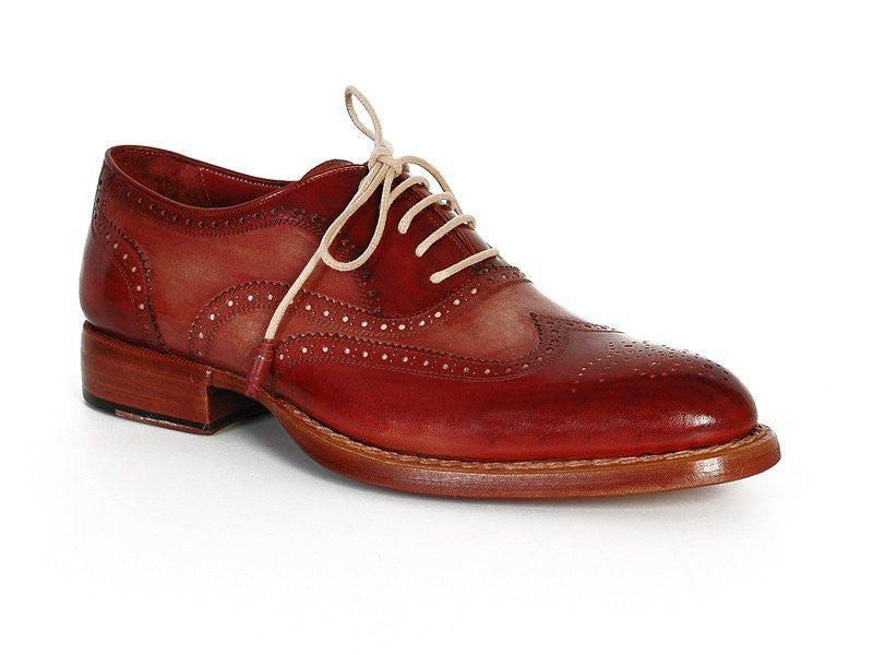 Paul Parkman Men's Bordeaux & Camel Wingtip Oxfords - Dudes Boutique