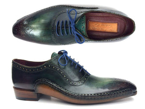 Paul Parkman Green & Purple Handmade Oxfords - Dudes Boutique