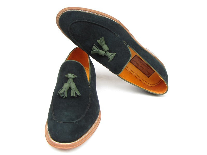 Paul Parkman Men's Tassel Loafer Suede Shoes [ Tobacco , Green, Or Brown ] - Dudes Boutique