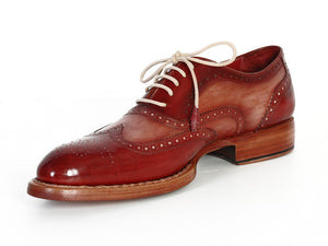 Paul Parkman Men's Bordeaux & Camel Wingtip Oxfords - Dudes Boutique