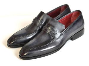 Paul Parkman Gray & Black Loafers - Dudes Boutique