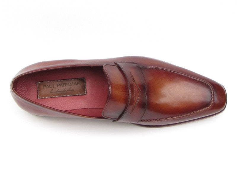 Paul Parkman Tobacco & Bordeaux Hand Painted Penny Loafer - Dudes Boutique