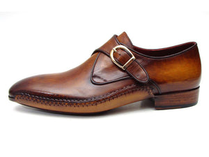 Paul Parkman Men's Single Monkstraps Brown Leather - Dudes Boutique