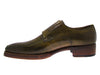 Paul Parkman Men's Double Monkstrap Goodyear Welted Green Shoes - Dudes Boutique