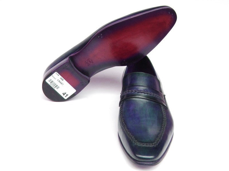 Paul Parkman Men's Loafer Shoes Navy Leather Upper And Leather Sole - Dudes Boutique