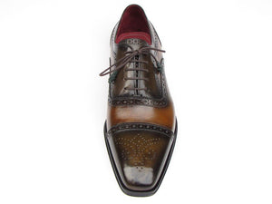 Paul Parkman Camel & Olive Captoe Oxfords - Dudes Boutique