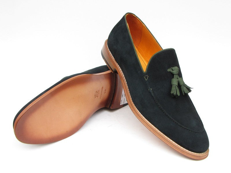 Paul Parkman Men's Tassel Loafer Suede Shoes [ Tobacco , Green, Or Brown ] - Dudes Boutique