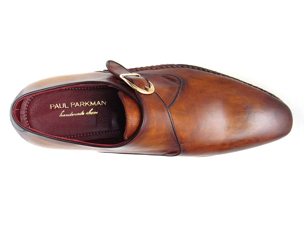 Paul Parkman Men's Single Monkstraps Brown Leather - Dudes Boutique