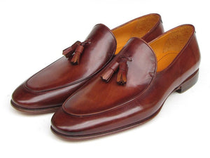 Paul Parkman Tassel Brown Hand Painted Leather Loafer - Dudes Boutique