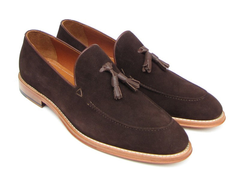 Paul Parkman Men's Tassel Loafer Suede Shoes [ Tobacco , Green, Or Brown ] - Dudes Boutique