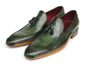 Paul Parkman Men's Green Side Handsewn Tassel Loafer - Dudes Boutique