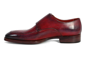 Paul Parkman Men's Double Monkstrap Shoes Black & Bordeaux - Dudes Boutique