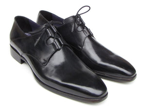 Paul Parkman Ghillie Lacing Plain Toe Black Shoes - Dudes Boutique