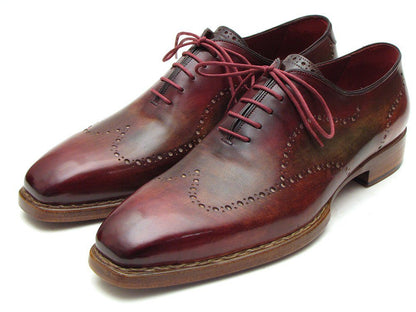 Paul Parkman Bordeaux & Camel Wingtip Oxford Good Year Welted - Dudes Boutique