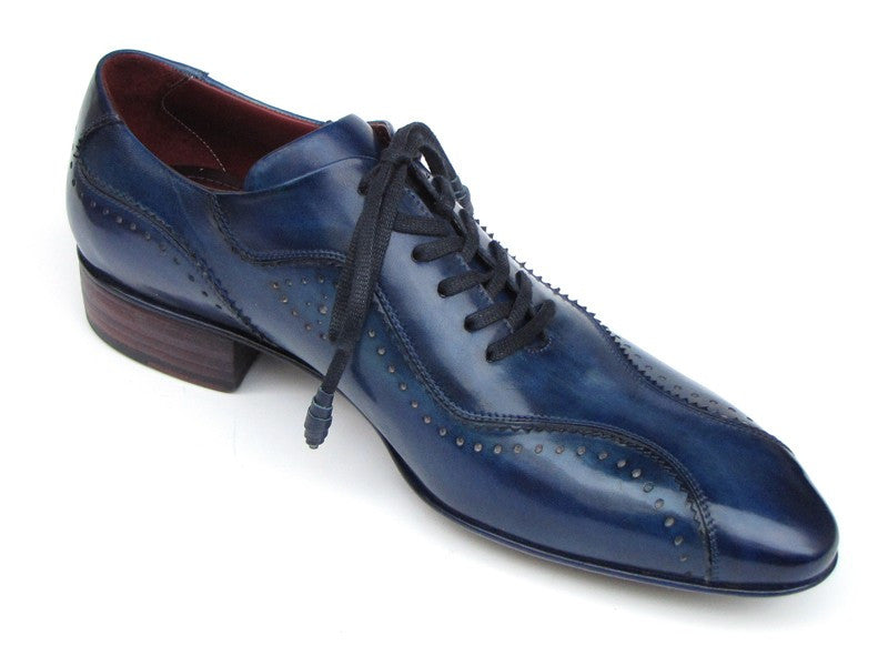 Paul Parkman Handmade Lace-Up Casual Blue Shoes - Dudes Boutique