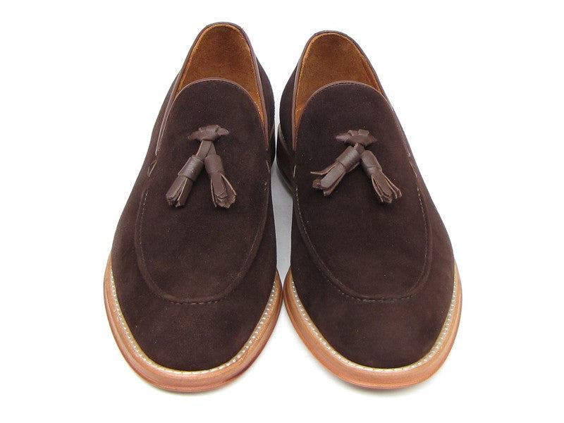 Paul Parkman Men's Tassel Loafer Suede Shoes [ Tobacco , Green, Or Brown ] - Dudes Boutique