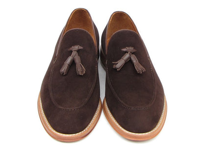 Paul Parkman Men's Tassel Loafer Suede Shoes [ Tobacco , Green, Or Brown ] - Dudes Boutique