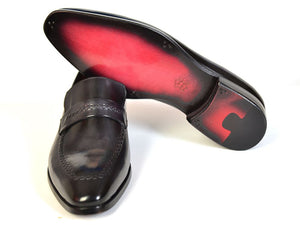 Paul Parkman Gray & Black Loafers - Dudes Boutique