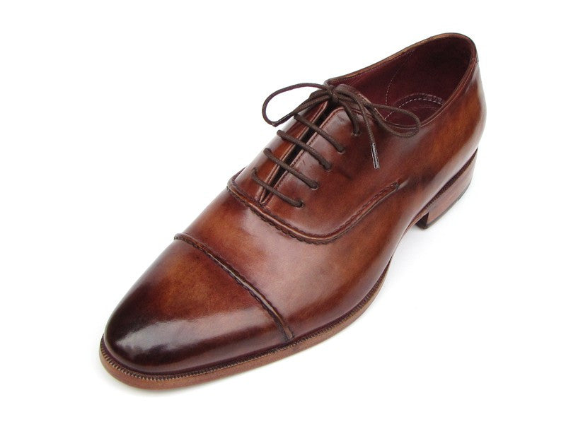 Paul Parkman Captoe Brown Hand Painted Oxfords - Dudes Boutique