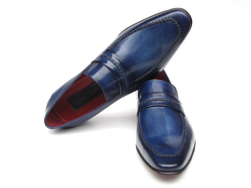 Paul Parkman Men's Loafer Shoes Navy Leather Upper And Leather Sole - Dudes Boutique