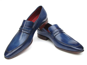 Paul Parkman Men's Loafer Shoes Navy Leather Upper And Leather Sole - Dudes Boutique