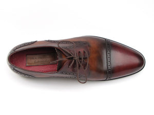 Paul Parkman Men's Bordeaux / Tobacco Derby Shoes Leather Upper And Leather Sole - Dudes Boutique