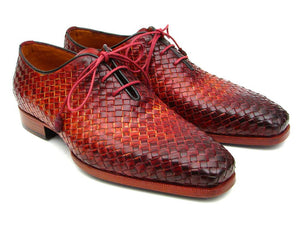 Paul Parkman Bordeaux & Tobacco Woven Leather Oxfords - Dudes Boutique