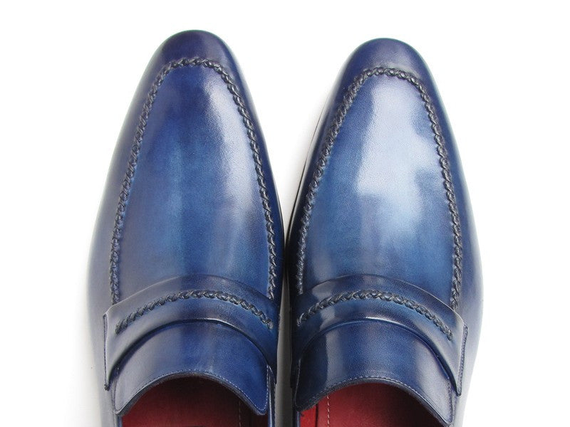 Paul Parkman Men's Loafer Shoes Navy Leather Upper And Leather Sole - Dudes Boutique