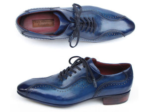 Paul Parkman Handmade Lace-Up Casual Blue Shoes - Dudes Boutique