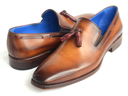 Paul Parkman Tassel Walnut Leather Sole Leather Upper Loafer - Dudes Boutique
