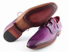 Paul Parkman Men's Ghillie Lacing Side Handsewn Dress Shoes - Purple Leather Upper And Leather Sole - Dudes Boutique