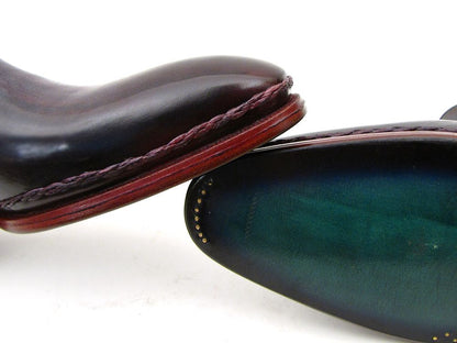 Paul Parkman Men's Chelsea Boots Navy & Bordeaux - Dudes Boutique