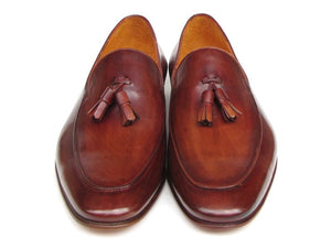 Paul Parkman Tassel Brown Hand Painted Leather Loafer - Dudes Boutique